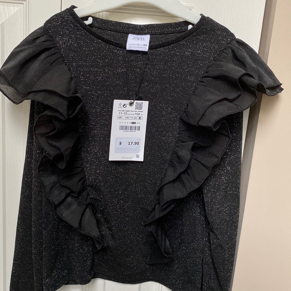 NWT!  Zara girls metallic top - size 11/12